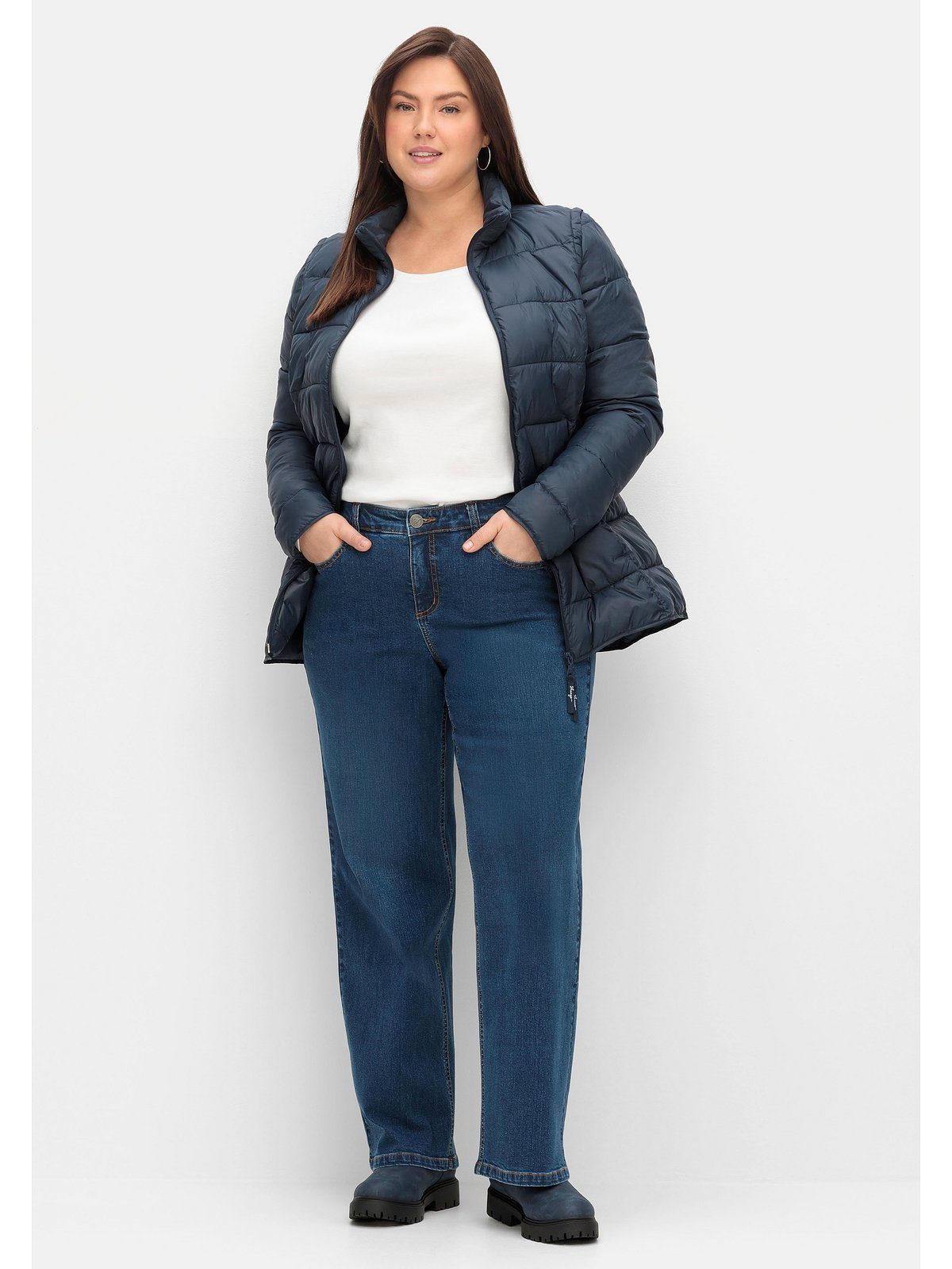 Sheego Weite Jeans Große Größen ELLA für kräftige Oberschenkel und Waden, Bei sehr kräftigen